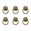 Savagrow 6pcs Antique Brass Drop Ring Pulls Vintage Round Pull