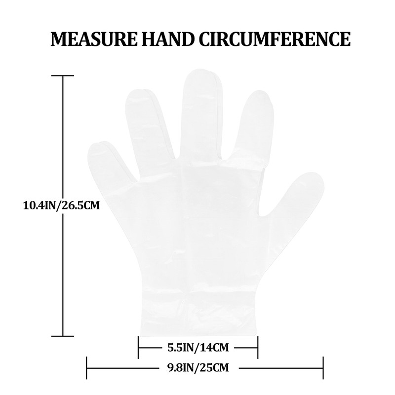 Teivio Disposable Gloves, 1000 Pcs Plastic Gloves for Kitchen Cooking