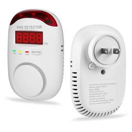 Plug in Natural Gas Detectors & Propane Gas Detectors for Home,RV & Kitchen, Combustible Gas Leak Detector Monitor for LNG, LPG.