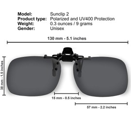 Clip On Sunglasses Polarized Sunglasses to Clip onto Eyeglasses Flip Up for Men and Women Set of Smoke and Silver Mirror