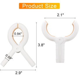 16PCS Beach Towel Clips, Heavy Duty Plastic Towel Clips for Beach Chairs with Strong Anti-Rust Springs, Clothes Clips Keep Your Blankets, Towel, Clothes to Dry on Clothesline and Hanging Rack