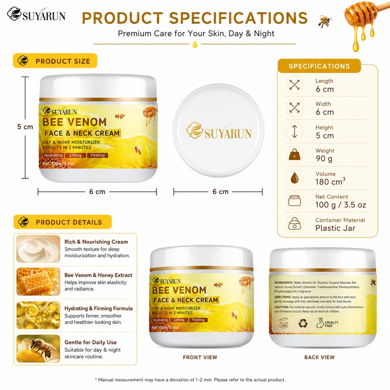 Bee Venom Collagen Face Cream for Daily Skincare – Firming