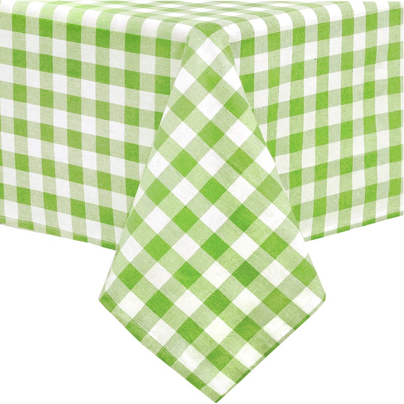 Home Bargains Plus Country Rustic Buffalo Plaid Cotton Fabric Tablecloth,