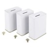 Pack of 3 White Tin Donation Box Money Holder Can