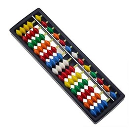 XLKJ Chinese Calculator 13 Digits Colorful Beads Chinese Abacus Vintage for Kids