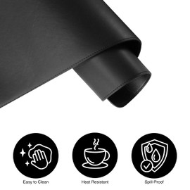 Courtyard by Castle - Leatherette Desk Blotter Office Mat - Durable Easy to Clean Computer Desk Mat with Non-Slip Base for Home and Office (Desk Mat, No Logo)