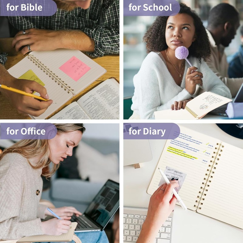 CLEENTABLE Compsition Notebook 5 Pack, Mixed College Ruled Paper, Notebooks