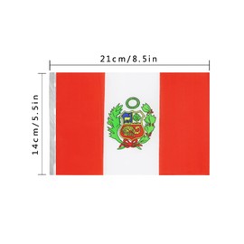 Peru Peruvian String Banner Flag,5.5 x 8.2 Inch String Banner,Indoor and Outdoor Party Decorations,16 ft 20 Mini Flags.