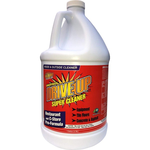 Drive Up Super Cleaner Concentrated Degreaser 1 x 1 gal, Multi Surface, Safe Degreaser, Remove Motor Oil from Concrete, Industrial Strength