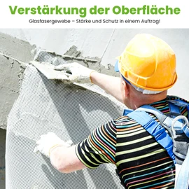 50 m² Plaster Fabric, 110 g/m² Fibreglass Fabric, Reinforcement Fabric for Exterior Façade and Interior Walls, Crack-Resistant and Very Sturdy, 5.5 kg