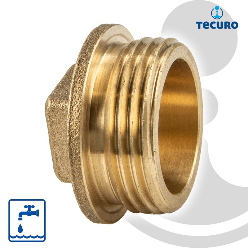 Tecuro CW617N Square Plug Male Thread G 1 Inch Blank
