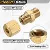 sourcing map 5Pcs Brass Compression Tube Fitting, 5mm Tube OD