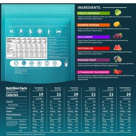 OZENKE Electrolyte Powder Packets 30 Sugar Free Hydration Sticks 6 Flavors