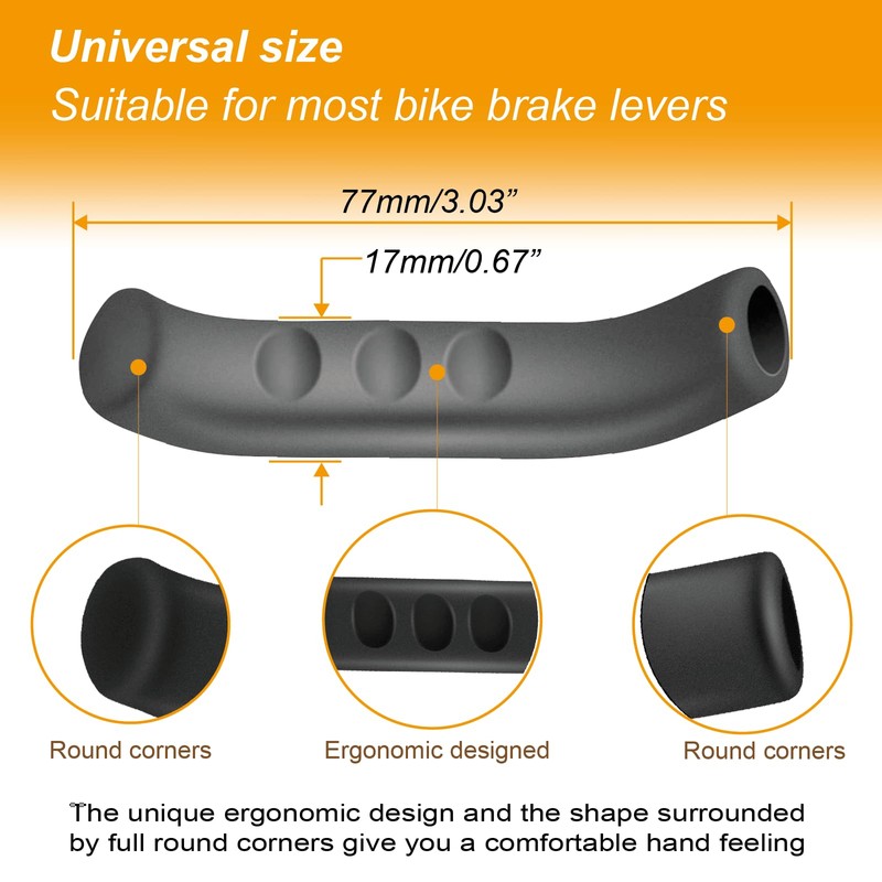 VANSIHO Silicone Brake Lever Covers for Mountain Bike (Blue)