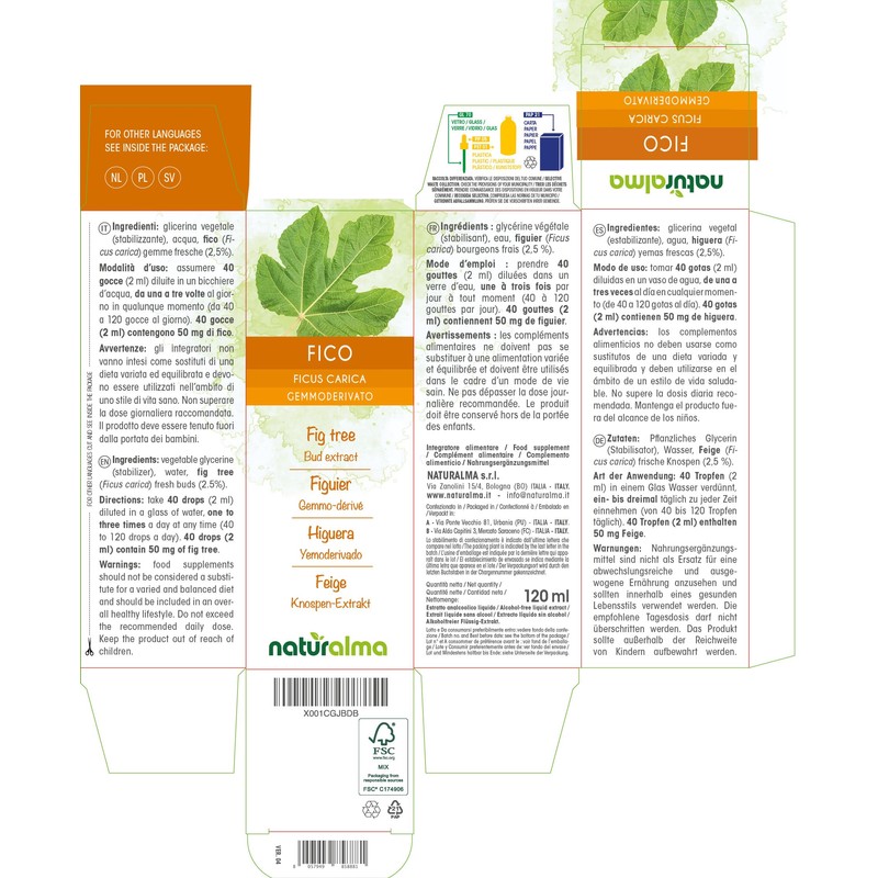 Fig (Ficus Carica) Alcohol-Free Bud Extract from Fresh Buds Naturalma