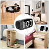 Smart Digital Alarm Clock Bedside,Red LED Travel USB Desk Clock