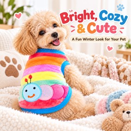 Fleece Winter Vest for Small Dogs and Cats, Autumn and Winter Pet Apparel in Sizes XXS to XL