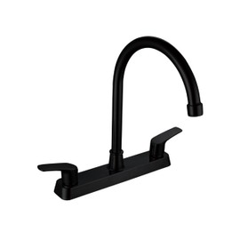 SOLVEX Mezcladora para Fregadero, Grifos para Cocina, Llave de Fregadero de Cocina Flexible, Grifo de Cocina con Dos Asas, Grifo de Cuerpo Principal de Latón, Acabado Cromo Espejo, SP-80066