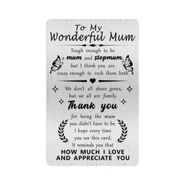 Alotozo Grateful Stepmum Card - Mothers Christmas Birthday Gifts to Bonus Mum - Thanks for to Your Unwavering Love and Support
