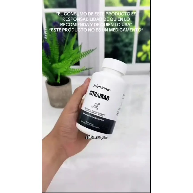 Citrato de Magnesio 200 Cápsulas de 500 mg Citramag SaludVida