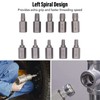 Broken Screw Removal Tool, 10Pcs Screw Extractor Set Left Spiral