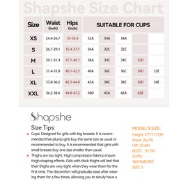 SHAPSHE Low Back Shapewear U Plunge Strapless Bodysuit for Women Tummy Control Built In Bra Thigh Slimmer Body Shaper