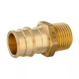 EFIELD 5PCS Pex A 3/4"x1/2" MALE NPT Adapter Expansion Brass Fittings, Lead Free