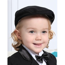 mintgreen Baby Boys Flat Cap,Toddler Gentleman Wedding Beret Hat, Black, 2-3 Years