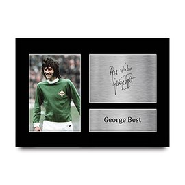 HWC Trading A4 George Best Ireland Gifts Printed Autograph Picture For Football Fans And Fans