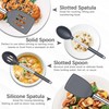 Silicone Spatula Spoon, 4 Pack Silicone Solid Turner Slotted Spatula