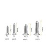 Naisfei 240pc Stainless Steel Self-Tapping Screws Flat Head Assortment Set,M2x8