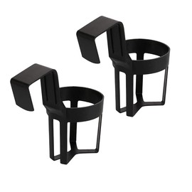 Voarge 2 x Car Bottle Cages Cup Holder ABS Plastic Black Interior Truck Window Holder