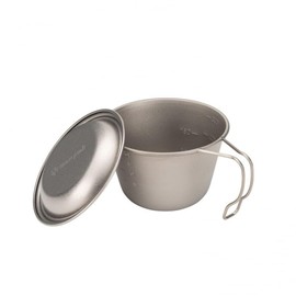 Deep Titanium Backpackers Pot with Lid