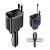 5en1 Cargador Para Auto Retráctil 120w Carga Rápida De Coche