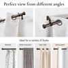 Meriville 1-Inch Diameter End Cap Single Window Treatment Curtain Rod,
