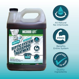 MICROBE-LIFT Septic Tank and Cesspool Treatment Enzymes - 2 Year Supply - Bacteria Digests Grease, Fats, Oils and Tissue, 1 Gal