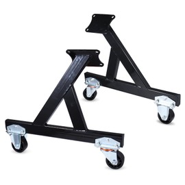 Engine Stand for LS Engines Cradle Compatible with V8 Engine LS1 LS2 LS3 LS6 2pcs Rolling Storage Stand with Swivel Caster Wheels Mounting Tool Support for Engines and Transmissions Red