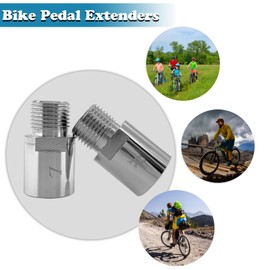 Bike Pedal Extenders, FIPASEN 1 Pair Chrome-Molybdenum Steel Bicycle Pedal Extender Extended Pedal Spacer 20mm/ 0.79in, Fit Most of 9/16 in Threaded Pedals Bike SPD MT MTB BMX Road Street Bicycle
