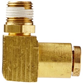 Eaton Weatherhead 1869X4S Brass CA360 D.O.T. Air Brake Tube Fitting, Swivel, 90 Degree Elbow, 1/8" NPT Male x 1/4" Tube OD