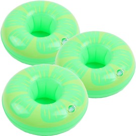 Inflatable Drink Holder 3 Pack Lemon Drink Pool Floats Cup Holders for Summer Pool Party, Variety Shape to Choose