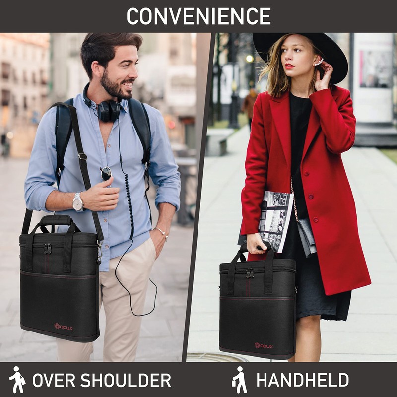 OPUX 3 Bottle Wine Carrier Tote, Insulated Leakproof Wine Cooler