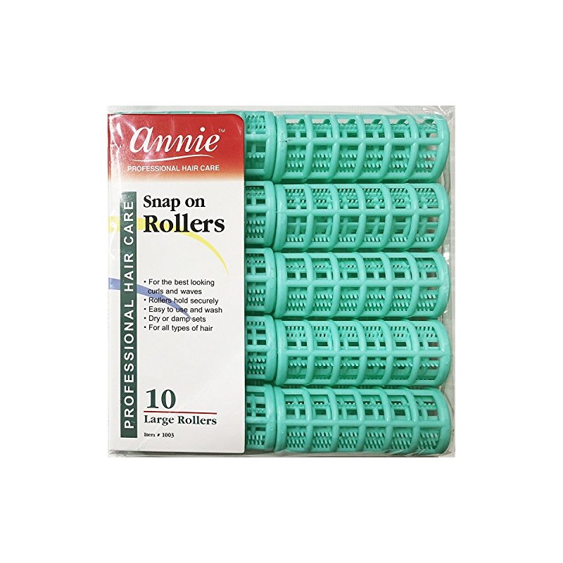 Annie .88 inch Snap On Rollers 10 Pack (Green)
