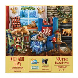 SUNSOUT INC - Nice and Cozy - 500 pc Jigsaw Puzzle by Artist: Tom Wood - Finished Size 18" x 24" - MPN# 28503