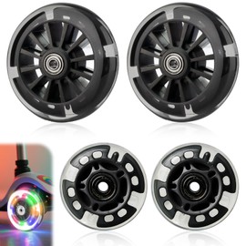 Behogan Pack of 4 Scooter Wheels, 2 x 120 mm + 2 x 80 mm Scooter Replacement Wheels, Scooter Tyres, Replacement Wheels for Stunt Scooters, Compatible with Most Stunt Scooters