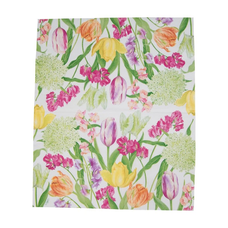 Caspari Spring Flower Show Guest Towel Napkins - 15 Per