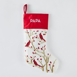 THINGS REMEMBERED Embroidered Cardinal Stocking (Free Customization)