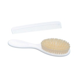 Rotho Babydesign Comb and Brush, from 0 Months, Top, White, 20059 0001 01