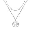 ayered World Map Necklace Globetrotter Necklace for Women Dainty Layered