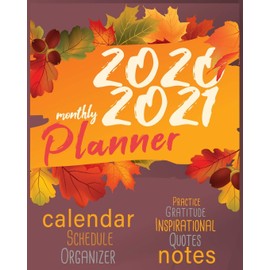 2020-2021 Monthly Planner: Blue Sky 8x10inch 2 Years Monthly Planner Calendar Schedule Organizer From January 1,2020 to December 31,2021 (24 Months ... With Holidays and Motivational Quotes