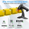 Barcode Scanner with Stand USB Wired Inventory 2D 1D QR